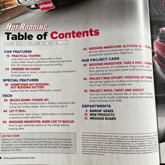 Popular Hot Rodding Magazine June 2012 Vol 52 No 6 u Homebuilt Showstopper - Picture 4 of 7